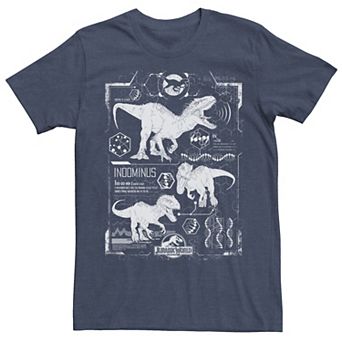 Mens Jurassic World Indominus Rex Schematic Tee