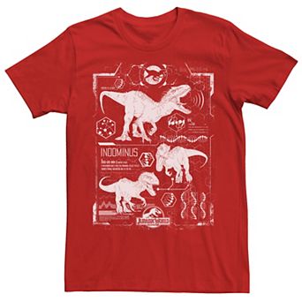 Mens Jurassic World Indominus Rex Schematic Tee