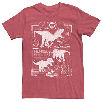 Mens Jurassic World Indominus Rex Schematic Tee