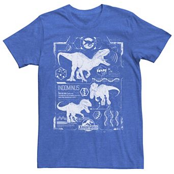 Mens Jurassic World Indominus Rex Schematic Tee