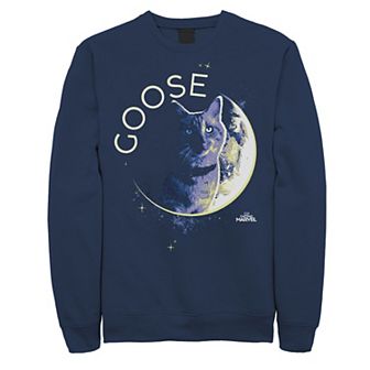 Men's Marvel Captain Marvel Goose Space Planet Portrait Sweatshirt