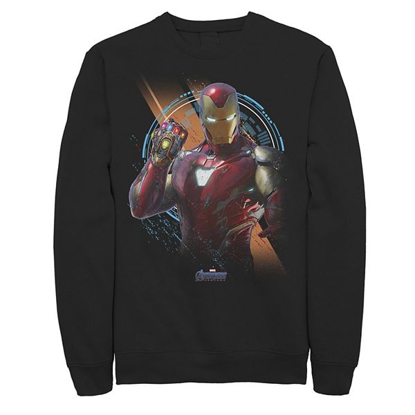 Men's Marvel Avengers Endgame Iron Man Time Travel Platform Logo Sweatshirt