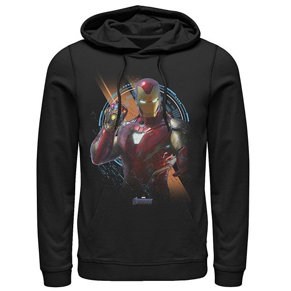 Men's Marvel Avengers Endgame Iron Man Time Travel Platform Logo Hoodie