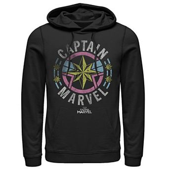 Men's Captain Marvel Retro Badge Hoodie
