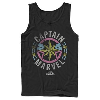 Men's Captain Marvel Retro Badge Tank Top
