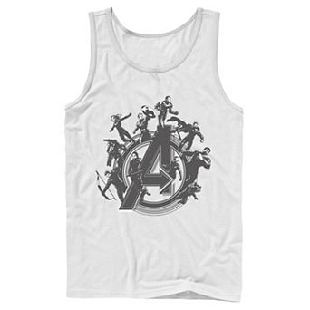 Men's Marvel Avengers Endgame Flying Heroes Logo Tank Top