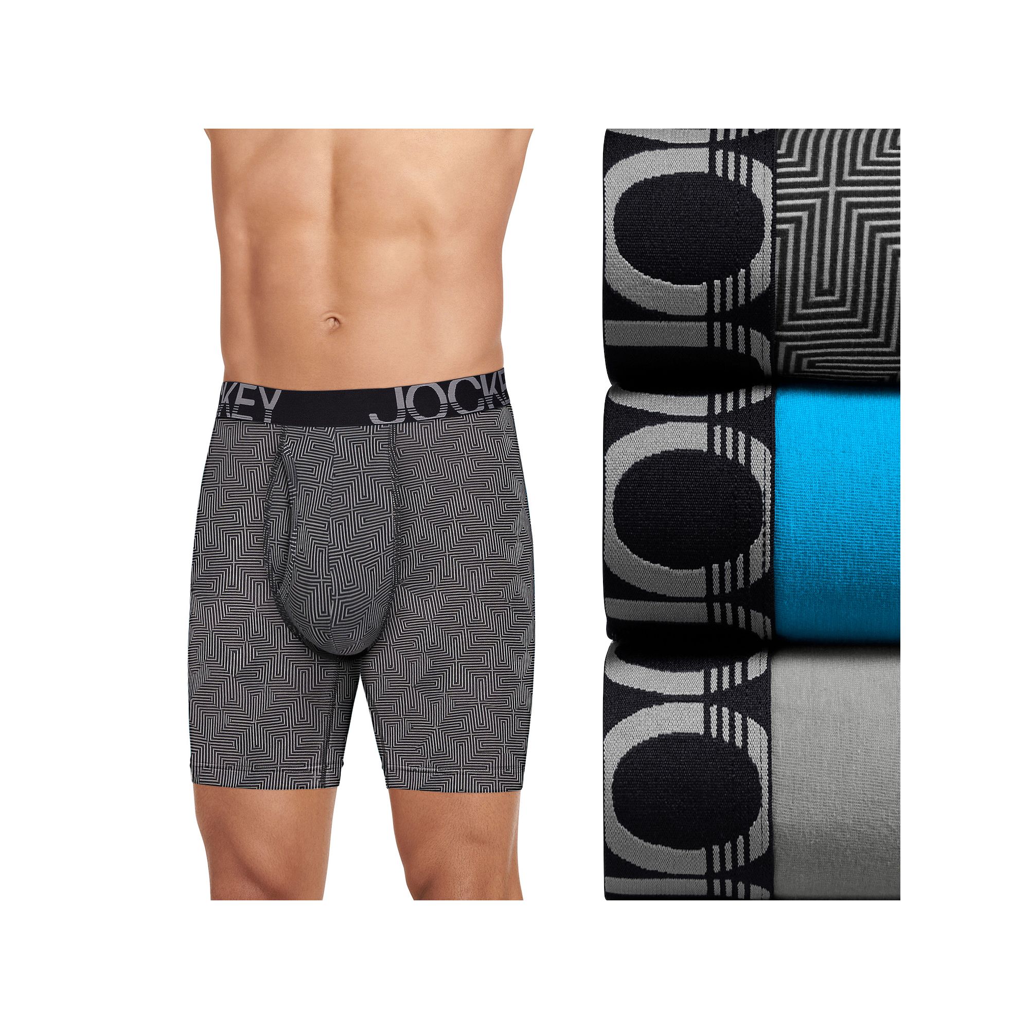 Mens Jockey® 3-pack ActiveStretch™ Long Leg Briefs, Size: Small, Zstrip