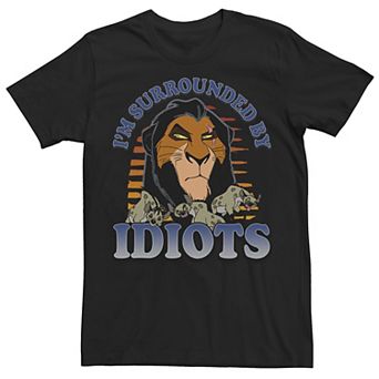 Disney's The Lion King Scar Men's Surrounded By Idiots Sunset Poster Tee