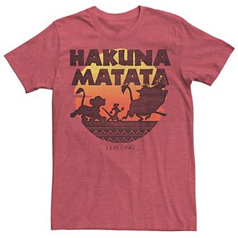 Men's Disney The Lion King Hakuna Matata Sunset Silhouette Poster Tee