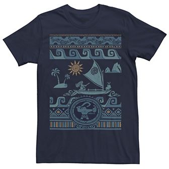 Disney's Moana Boat Waves Ugly Christmas Sweater Men's Tee