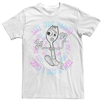 Disney / Pixar's Toy Story 4 Forky Men's Life Was Easier Poster Tee