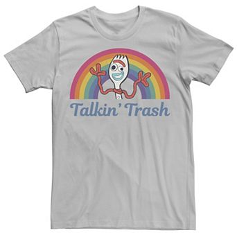 Disney / Pixar's Toy Story 4 Forky Men's Talkin' Trash Rainbow Poster Tee