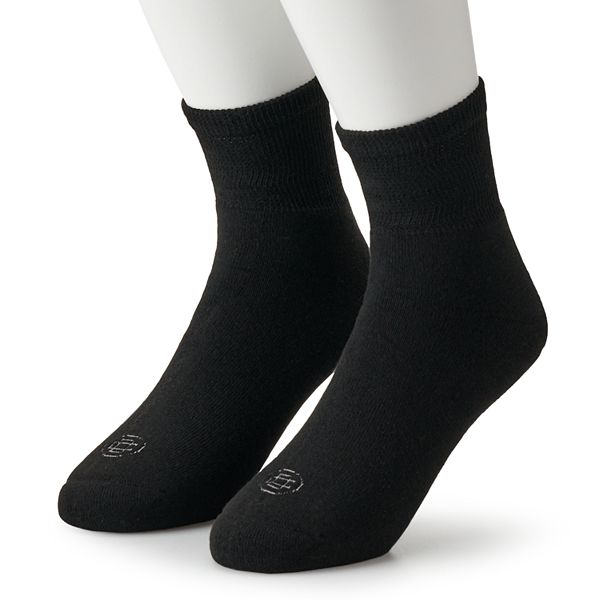 Men's Doctor's Choice 2-pack Diabetic Quarter Socks - Extended Size