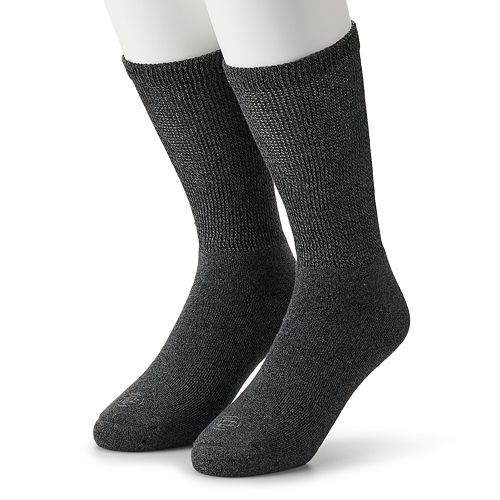 Men's Doctor's Choice 2pack Diabetic Cushioned Crew Socks Extended Size