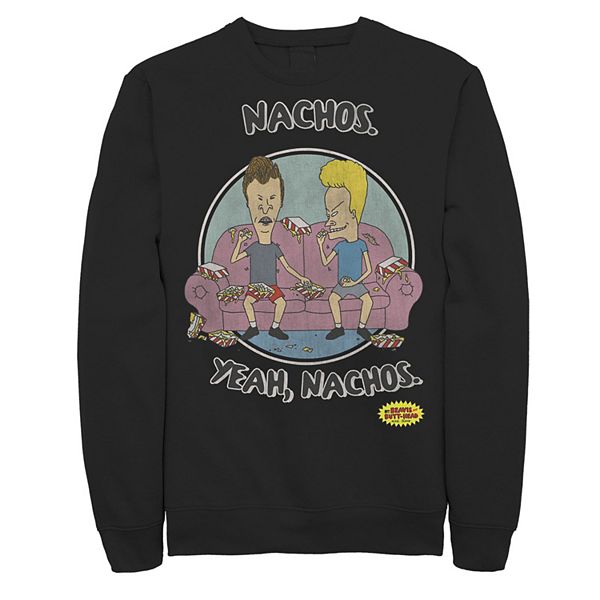 Men's Beavis And Butt-Head Nacho Yeah Nachos Portrait Fleece Top