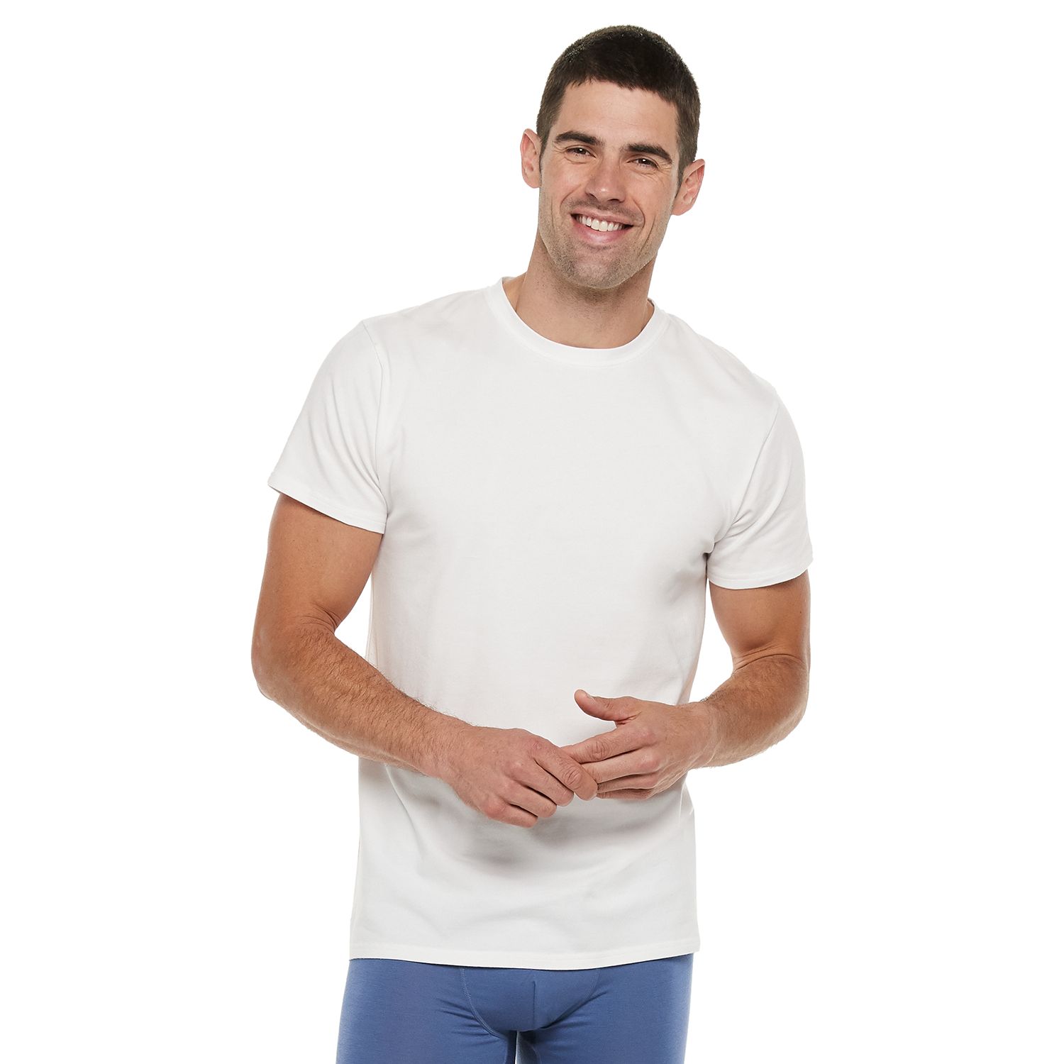 gildan men's cotton stretch crew t shirt