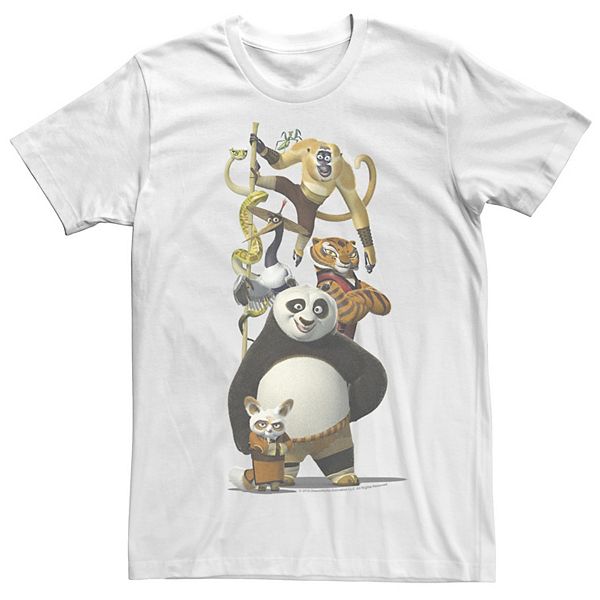 Men's Kung Fu Panda Po And The Furious Five Portrait Graphic Tee