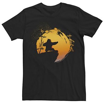 Men's Kung Fu Panda Po Tai Chi Sunset Silhouette Graphic Tee