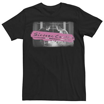 Men's Sixteen Candles Birthday Cake Pink Logo Tee