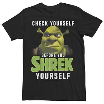 Men's Shrek Check Yourself Before You Shrek Yourself Tee