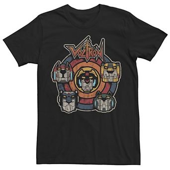 Men's Voltron: Assemble Ensemble Vintage Retro Colors Graphic Tee