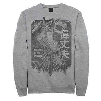 Men's Voltron Retro Defender Black And White Fight Sword Sweatshirt