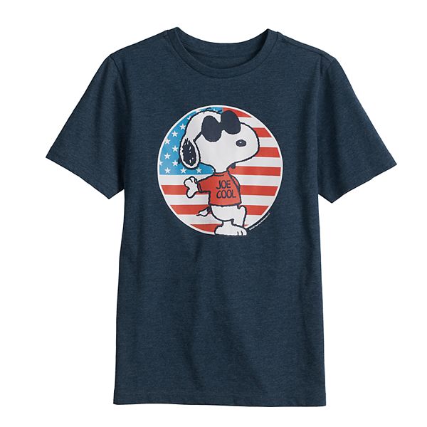 Family Fun Boys 8 Peanuts Snoopy Patriotic Joe Cool Graphic Tee