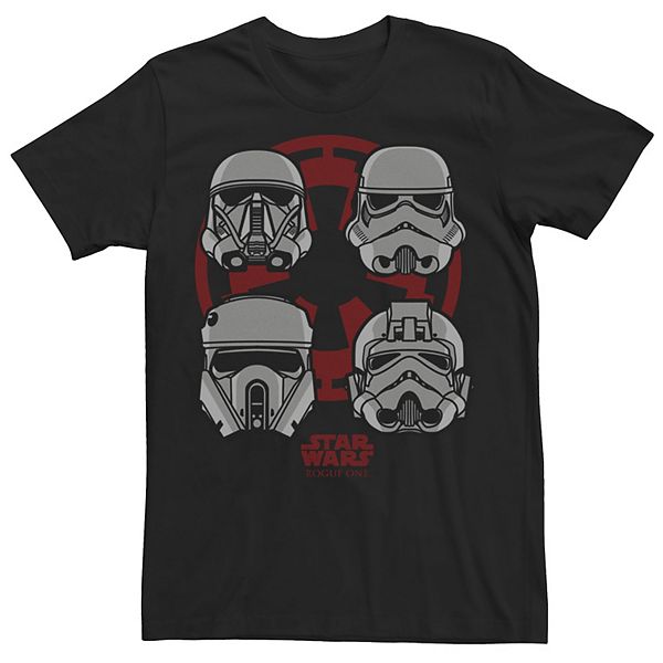 Men's Star Wars Rogue One Stormtrooper Helmet Empire Logo Tee