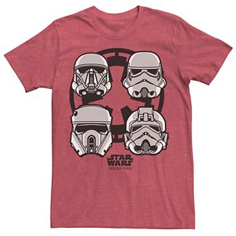 Men's Star Wars Rogue One Stormtrooper Helmet Empire Logo Tee