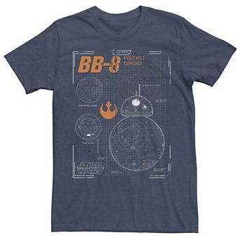 Men's Star Wars BB-8 Schematic Graphic Tee
