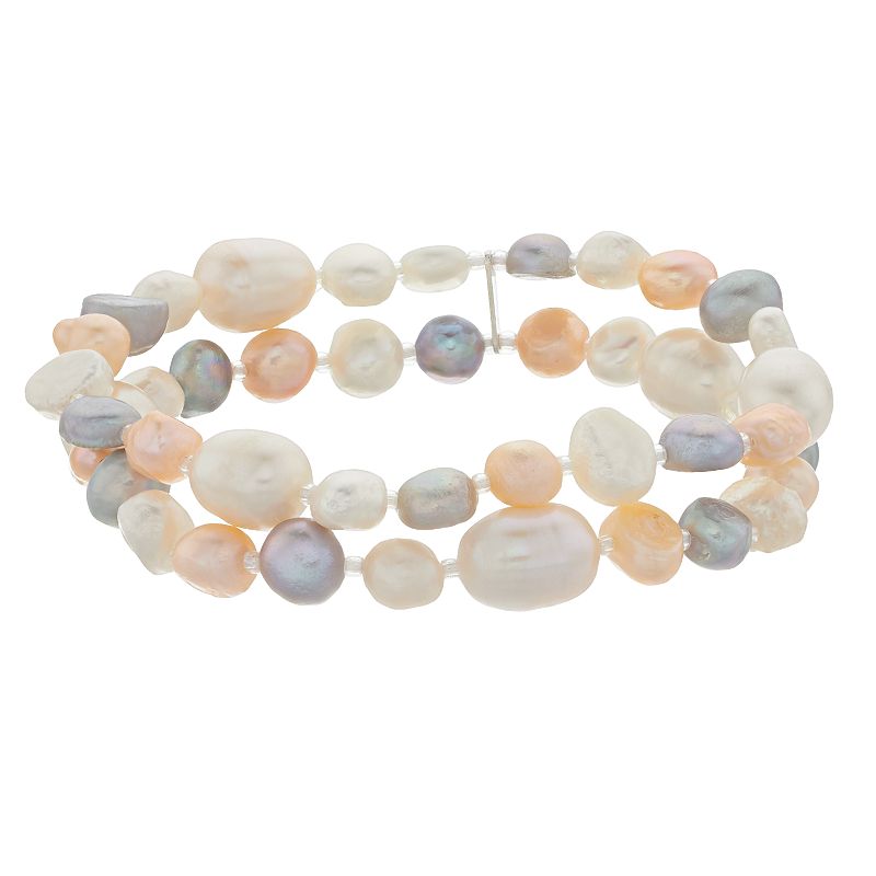 Aleure Multicolor Cultured Freshwater Pearl Double Strand Bracelet, Women