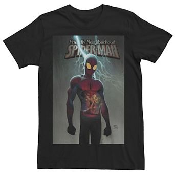 Men's Marvel Friendly Neighborhood Spider-Man Comic Cover Tee