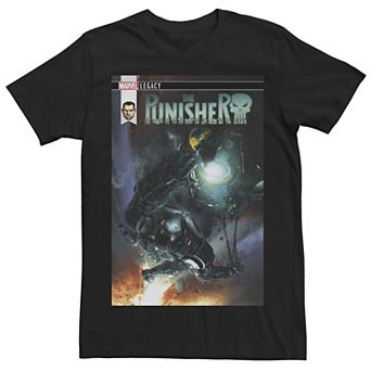 Men's Marvel Punisher Rocket Comic Cover Graphic Tee