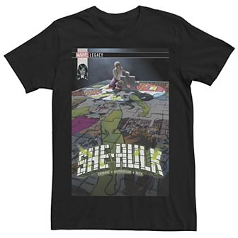Men's Marvel She-Hulk Puzzle Pieces Comic Cover Tee
