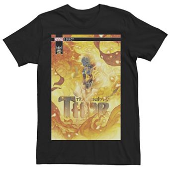 Men's Marvel Mighty Thor Flames Comic Cover Tee