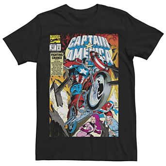 Men's Marvel Captain America Fighting Chance Book 3 Comic Cover Tee