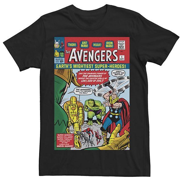 Men's Marvel The Avengers First Issue Comic Tee