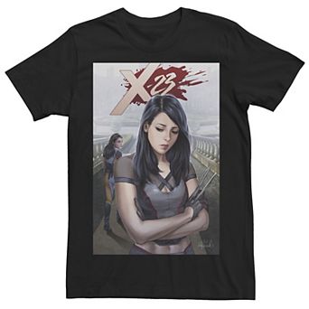 Men's Marvel X-23 Versus Honey Badger Comic Book Cover Graphic Tee