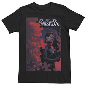 Men's Marvel The Punisher Jigsaw In Bagalia Comic Book Cover Tee