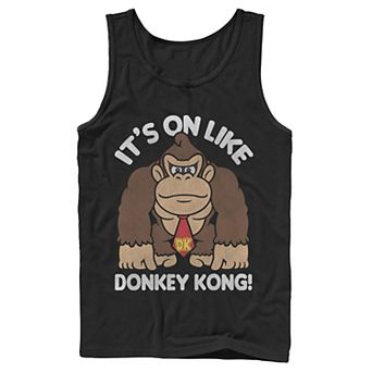Men's Nintendo It's On Like Donkey Kong Outline Poster Tank Top