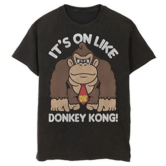 Men's Nintendo It's On Like Donkey Kong Outline Poster Tee