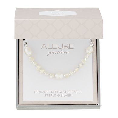 Aleure Sterling Silver Cultured Freshwater Pearl Necklace