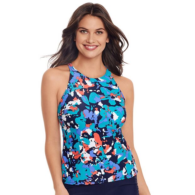 Women's ECO BEACH Floral High Neck Tankini Top