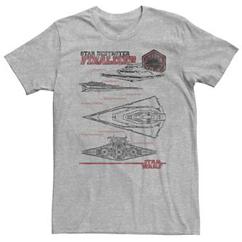 Men's Star Wars Star Destroyer Finalizer Schematics Tee