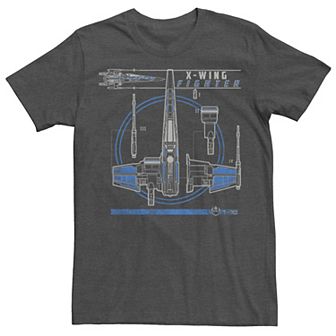 Men's Star Wars X-Wing Fighter Schematics Tee