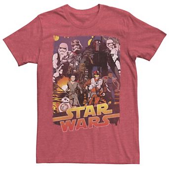 Men's Star Wars Movie Poster Kylo Ren & Rebels Tee