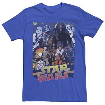 Men's Star Wars Movie Poster Kylo Ren & Rebels Tee