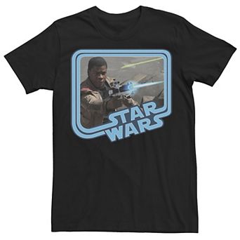 Men's Star Wars The Force Awakens Fin Portrait Neon Logo Tee