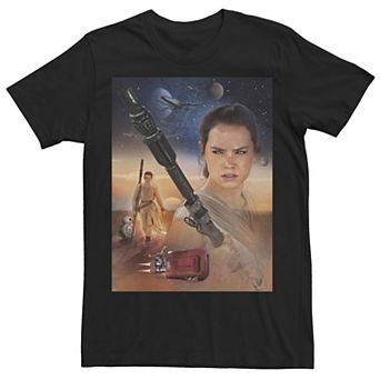Men's Star Wars The Force Awakens Rey Collage Tee