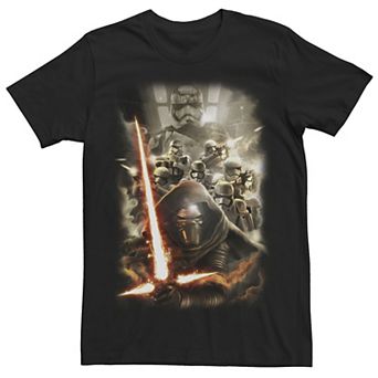 Men's Star Wars The Force Awakens Kylo Ren Stormtrooper Portrait Tee
